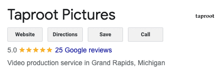 Taproot reviews - 5 starts per Google