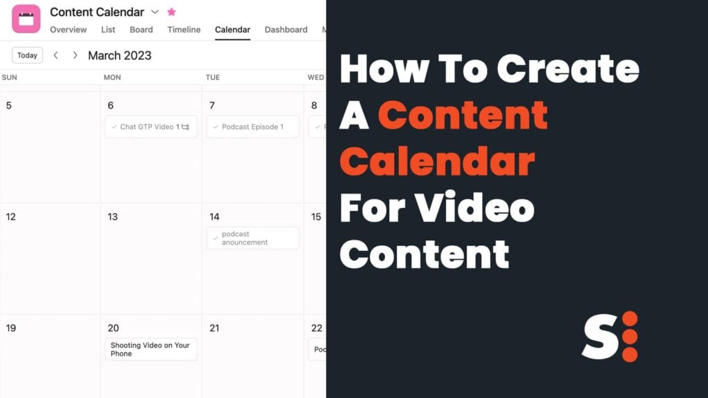 How To Create A Content Calendar For Video Content